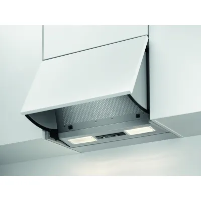 AEG Einbau-Dunstabzugshaube DEB1621S | 60 cm Breite | 3 Leistungsstufen | LED-Beleuchtung | Abluft/Umluft | grau