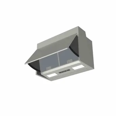 AEG Einbau-Dunstabzugshaube DEB2631S | 60 cm breit | Abluft & Umluft | stufenlos regelbar | LED-Beleuchtung | Grau