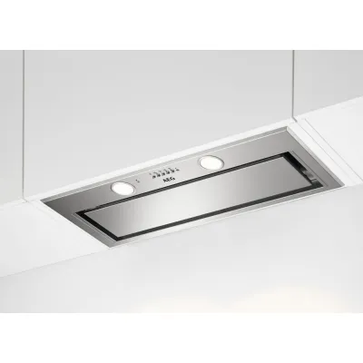 AEG Dunstabzugshaube DGE5861HM | Lüfterbaustein 80 cm | Hob2Hood | Edelstahl | Energieeffizienz A | LED | Randabsaugung