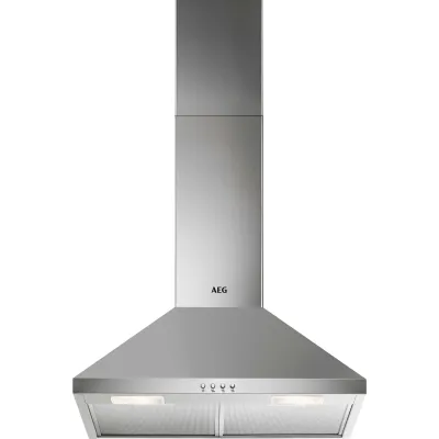 AEG Kamin-Dunstabzugshaube DKB2630M | 60 cm Wandhaube | Edelstahl | 420 m³/h | LED | 3 Stufen | Abluft/Umluft