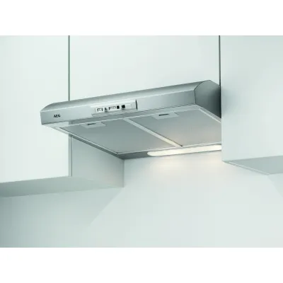 AEG Unterbau-Dunstabzugshaube | 60 cm | Edelstahl | Abluft/Umluft | 3 Stufen | LED | Metallfilter | EEK D