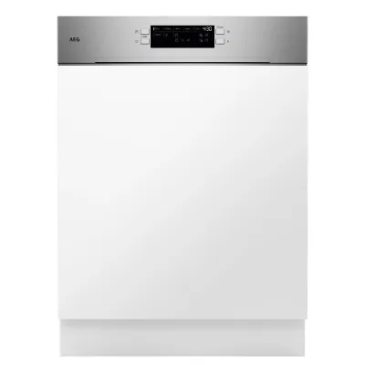 AEG Geschirrspüler teilintegriert GT6200B1SGM 60cm | 13 Maßgedecke | Serie 6000 | Edelstahl | AirDry | 44dB | B