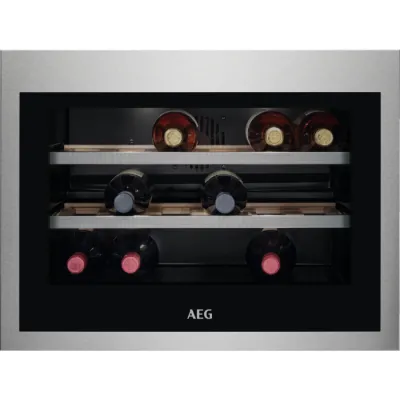 AEG Einbau-Weintemperierschrank 9000 Serie | 18 Flaschen | 45,5 cm | LED | Holzablagen | leise 39 dB