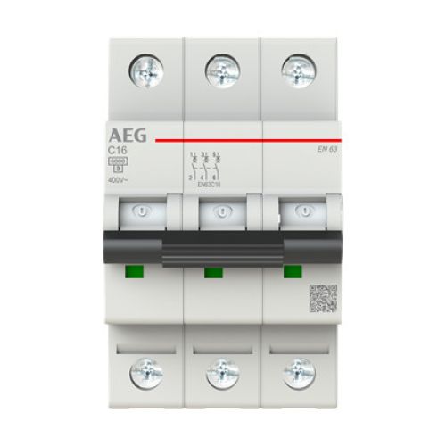 Bild: AEG EN63C Leitungsschutzschalter 3-polig C 16A 6kA