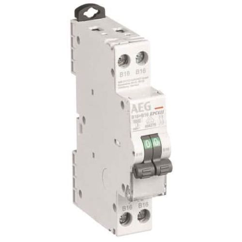 Bild: AEG EPC611 B16 Leitungsschutzschalter UC B 16A 2p 230V 6kA 1TE Zusatzeinr. mögl.
