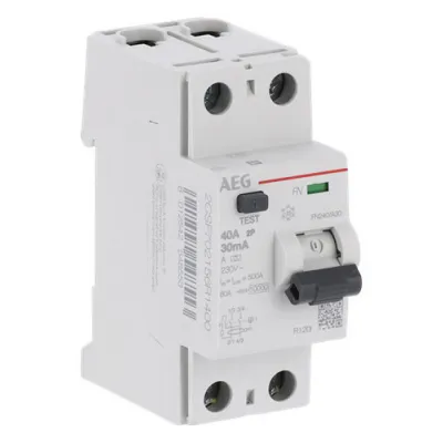 AEG FI-Schutzschalter FN240/A30 | 2CSF702156R1400 | Fehlerstromschutzschalter Typ A | 2-polig | 40A | 30mA | 230V | 2TE
