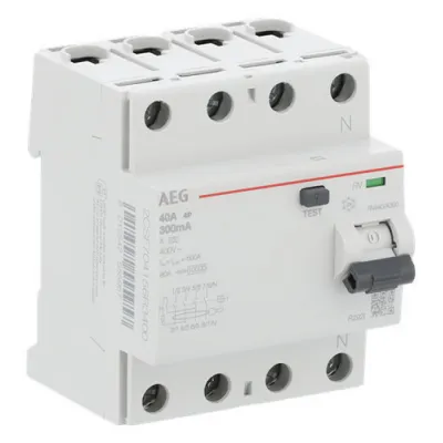 AEG FI-Schutzschalter FN440/A300 2CSF704156R3400 | 4-polig Typ A | 40A | 300mA | 4TE | 440V | Fehlerstromschutz