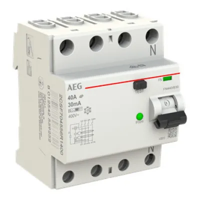 AEG FI-Schutzschalter FN440/B30 | Typ B | 4-polig | 40A | 30mA | 440V | allstromsensitiv | Fehlerstromschutz | REG | 4TE