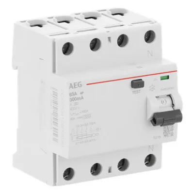 Busch-Jaeger FI-Schutzschalter FN463/A300 | 4-polig Typ A | 63A | 300mA | 440V | 4TE