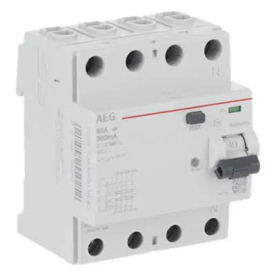 AEG FI-Schutzschalter FN463/B300 | Typ B | 4-polig | 63A | 300mA | 440V | Fehlerstromschutzschalter
