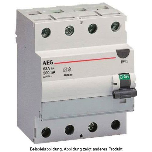 Bild: AEG FI-Schutzschalter Typ B, 4 polig, 400V, 40A, 0,03A, 4TE (4TQA565420R0000)