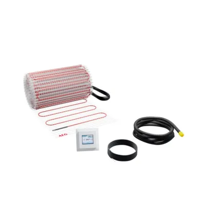 AEG Fußbodenheizung Set TBS TC 200/1 Plus | elektrische Heizmatte 1 m² | 200 W/m² | Regler & Thermostat | selbstklebend