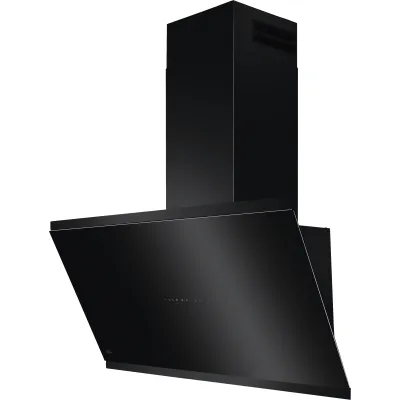 AEG Dunstabzugshaube GV77D91SB | Wandhaube 90 cm | SilenceTech | Kopffrei | Touch Control | LED | Schwarz
