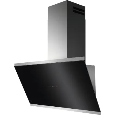 AEG Wand-Dunstabzugshaube GV77D91SL | 90 cm Kopffrei | SilenceTech | A+ | LED | Hob²Hood | Touch Control | Schwarz