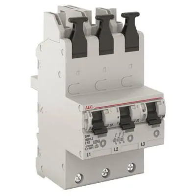 AEG Leitungsschutzschalter HS91.3E63SAV | 3-polig | 63A | 25kA | E-Charakteristik | 400V | 4,5TE | IP20