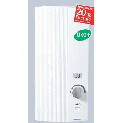 AEG Durchlauferhitzer DDLE LCD 27 | 222395 | elektronisch geregelt | 27 kW | 400 V | gradgenaue Temperaturwahl | weiß