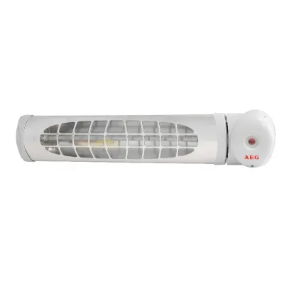 AEG Infrarot-Wickeltischstrahler IWQ 60 | Baby Heizstrahler | 600 W | IP24 | Schwenkbar | Aluminium | Grau