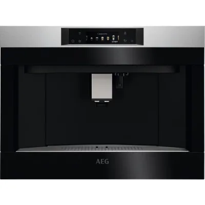 AEG Einbau-Espressomaschine KKA894500M | Halbautomatisch | Edelstahl | 2,5L Wassertank | Mahlwerk | Schwarz/Edelstahl