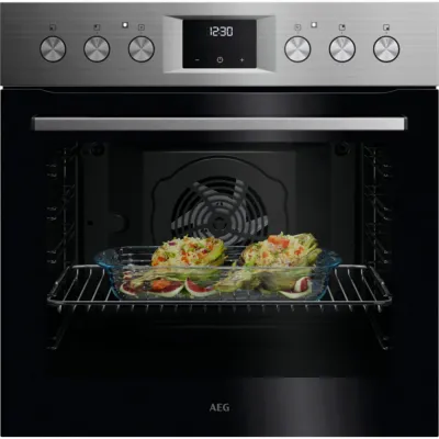 AEG EB-Herdset KOMBI3026 OU5AE20SM+TA64RAS6XB | 72L | Edelstahl | Glaskeramik Kochfeld 60cm | Touch Control