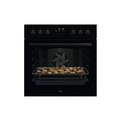 AEG Einbau-Herdset KOMBI425PI OU5PE40AK+OIX64A00XB | Induktion | Pyrolyse | 71l | AirFry | Automatik | Schwarz