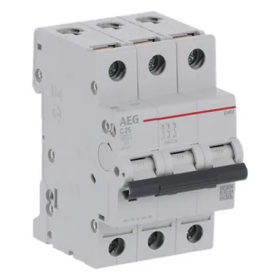 AEG Leitungsschutzschalter EN63C25 2CDS253088R0254 | 3-polig | 25A | 400V | C-Charakteristik | 6kA | 3TE | Elfaplus