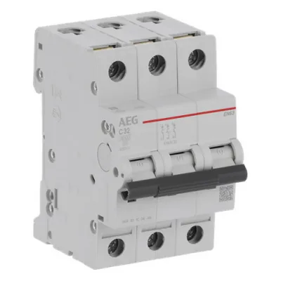 AEG Leitungsschutzschalter EN63C32 2CDS253088R0324 | 3-polig | C-32A | 6kA | 400V | IP40 | Knebelsperre | Elfaplus | 3TE