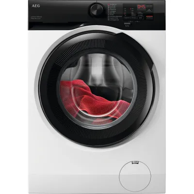 AEG Waschmaschine Frontlader LR6F5E480 | MaxWash 45 Min | AI WashAssist | Hygiene-Dampfprogramm | 1400 U/min | weiß