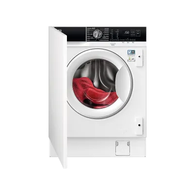 AEG Einbauwaschmaschine LR7BI6480 | 8 kg | ProSteam Dampf | 1400 U/min | Energieklasse B | Weiß/Schwarz
