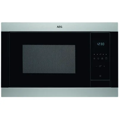 AEG Einbau-Mikrowelle MSB2547D-M | 25 Liter | Grillfunktion 1000W | 8 Stufen | Touch Control | Edelstahl/Schwarz