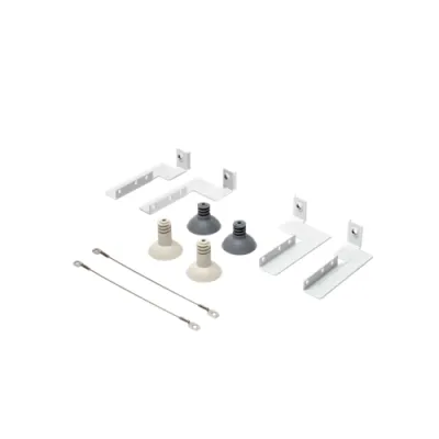 AEG Verbindungssatz BR12 9029803708 | Zwischenbausatz für Waschmaschine & Trockner | Universal | Weiß | 15x5x17 cm