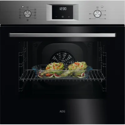 AEG Elektro-Backofen NBU5A21CM | 65 l | Heißluft & Grill | Aqua-Reinigung | Teleskopauszug | Energieklasse A