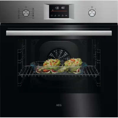 AEG Einbau-Backofen NBU5P41CM | 65 l | Heißluft | Pyrolyse | 25 Programme | Edelstahl | A+ | Antifingerprint