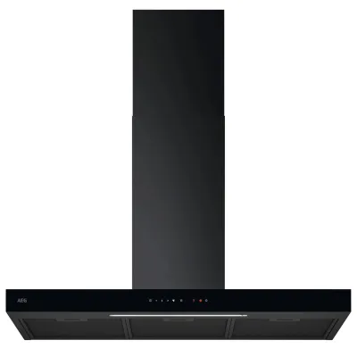 AEG Wandhaube NDB6791HB 90 cm | Dunstabzugshaube Hob2Hood | Touch Control | LED | 730 m³/h | Energieklasse A | Schwarz