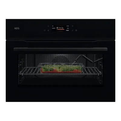 AEG Kompaktbackofen mit Mikrowelle NKK8N621B | MealAssist | WLAN-fähig | 44 Liter | Kerntemperatursensor | schwarz