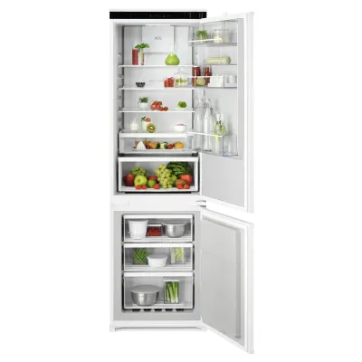 AEG Kühl-Gefrierkombination Einbau OSC6M183ES | 178 cm | NoFrost | TwinTech | 249 L | Schlepptür | LED | Weiß