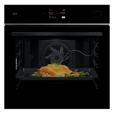 AEG Dampfbackofen TB8SB721AB | Einbaugerät | SteamBoost EcoLine | 70 Liter | A++ | Dampfgarer | WLAN | schwarz