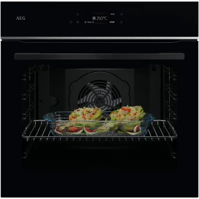 AEG Einbaubackofen TE7AB63FSB | 72 l Garraum | EXCite Full Touch | AquaClean | 17 Heizarten | A+ | Schwarz