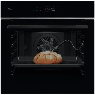 AEG Einbau-Backofen TE7PB621AB | Pyrolyse | WLAN | MealAssist Serie 7000 | 71L | A++ | Kerntemperatursensor | Schwarz