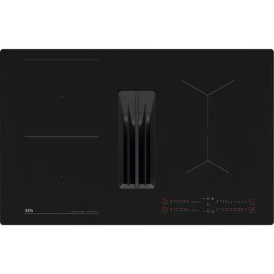 AEG Induktionskochfeld TH84CB0BSZ mit integriertem Dunstabzug | 81 cm | Bridge-Funktion | 4 Kochzonen | SaphirMatt | A+