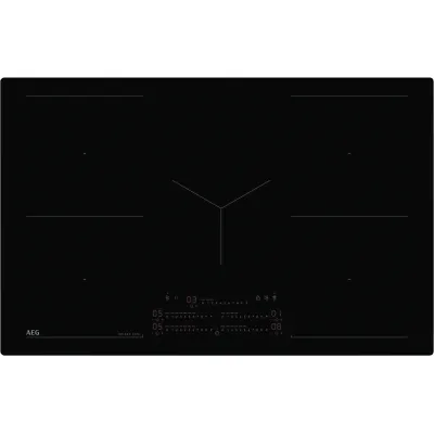 AEG Induktionskochfeld TK85IM0BSB | 83 cm | 5 Kochzonen | Bridge | Hob2Hood | PowerBoost | rahmenlos | Schwarz