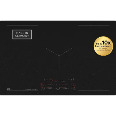 AEG Induktionskochfeld TK85IM0FSZ | 80 cm SaphirMatt | DoubleBridge | 5 Kochzonen | Hob²Hood | SlimFit | matt schwarz