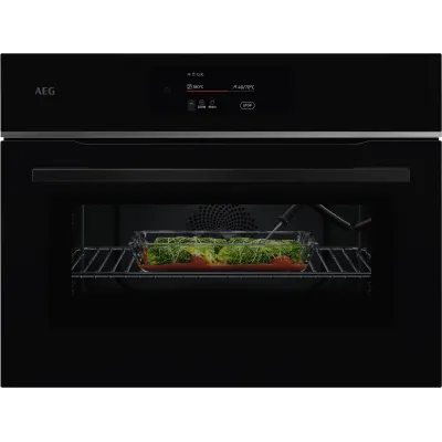 AEG Kompakt-Backofen TK8NK72FB | 44 l | Mikrowelle | Smart Home | Touch-Control | Kerntemperatursensor | Schwarz