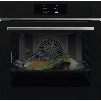 AEG Einbaubackofen TP8SB73FAT | Dampfbackofen 70L | SteamPro Sous-Vide | WLAN-fähig | A++ | CookSmart Touch | Matt Black