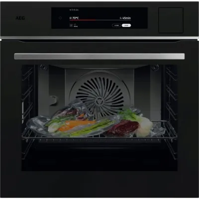 AEG Einbaubackofen TP9SB83FAT | 9000 Pro Assist SteamPro | 70 l | Sous Vide | Dampf | WLAN | A++ | Matt Black