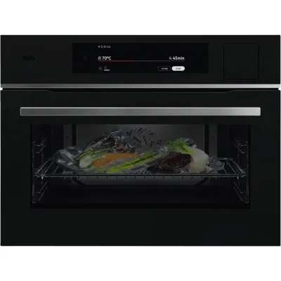 AEG Elektro-Backofen TP9SK821T 944005059 | 45 l | SteamPro | Sous-vide | WIFI SmartControl | A+ | Mattschwarz