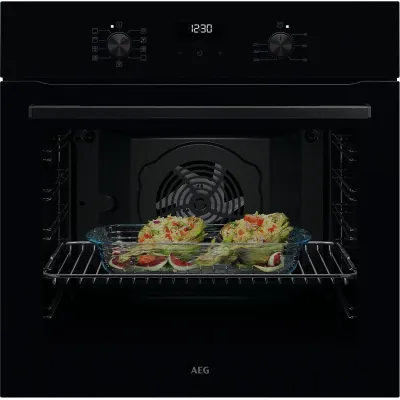AEG Einbaubackofen TU5AB20WSK Serie 5000 | SurroundCook | 72 Liter | Aqua-Reinigungsfunktion | 8 Heizarten | Schwarz