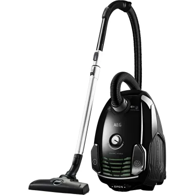 AEG Bodenstaubsauger VX6-2-ÖKOX | Staubsauger mit Beutel | 800 Watt | 9 m Aktionsradius | Hart- & Teppichböden | Schwarz