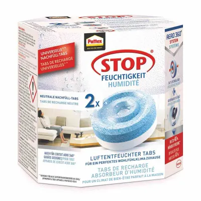 Pattex Luftentfeuchter Nachfülltabs 2160541 | AERO 360° Neutral | 2x450g | reduziert Feuchtigkeit & Gerüche
