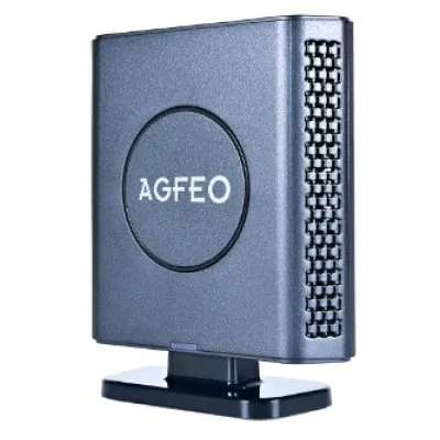 AGFEO DECT IP Repeater Pro 6101722 | Funk-Repeater für DECT IP-Systeme | bis 4 Gespräche | Multizellenbetrieb | Schwarz
