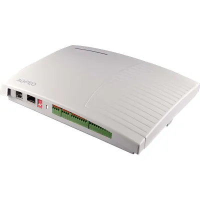 Agfeo ES-SmartConnect Box | LAN/PoE | 5 Relais | 5 Sensor-Eingänge | 2 Modulslots | EnOcean nachrüstbar | schwarz